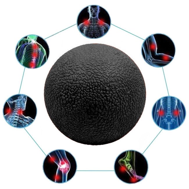 Масажний м'ячик EasyFit TPR 6 см чорний