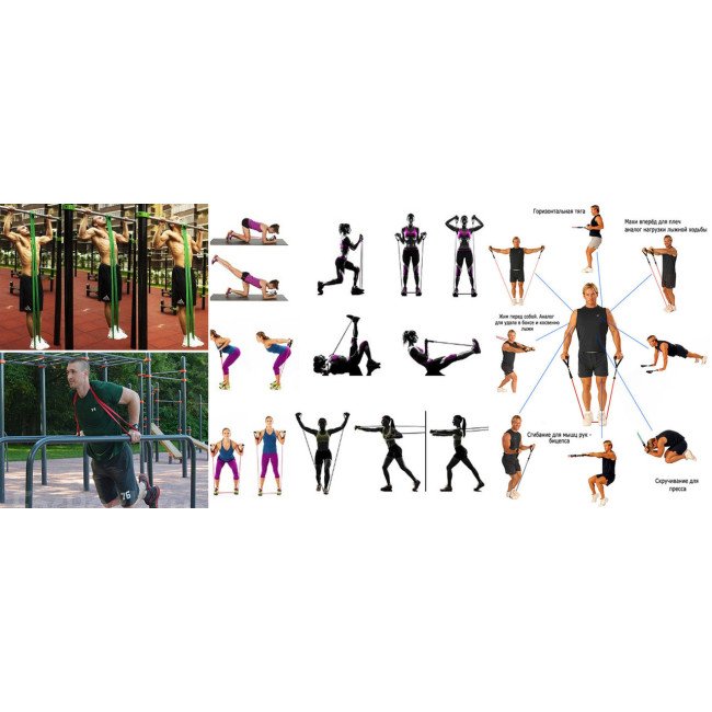 Гумова петля-еспандер EasyFit лижника, плавця, боксера 8 мм