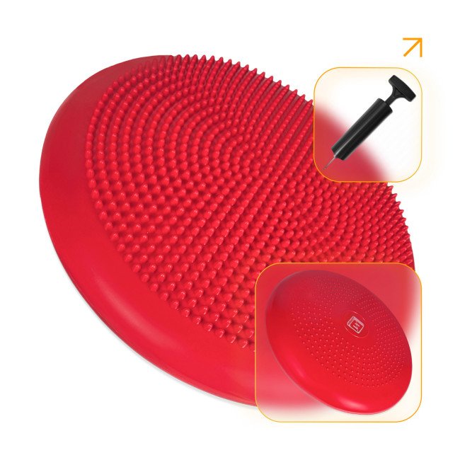 Балансувальна подушка масажна EasyFit Balance Cushion-A червона + насос