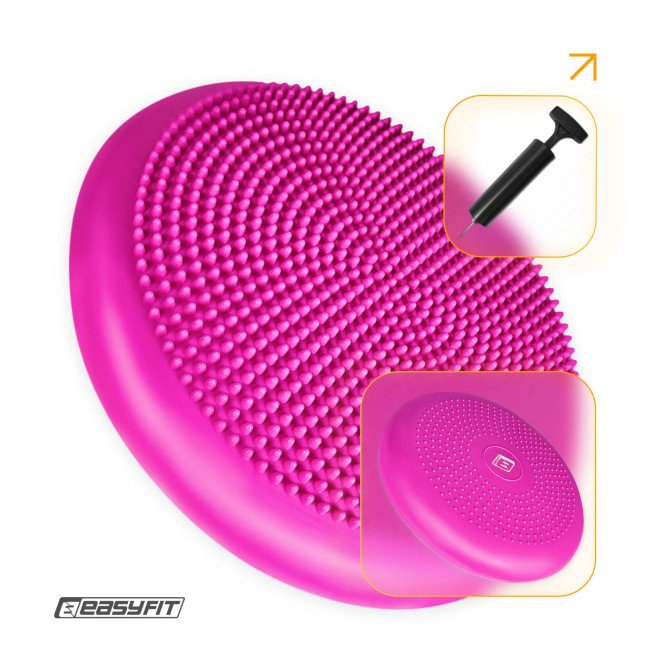 Балансувальна подушка масажна EasyFit Balance Cushion-A рожева + насос
