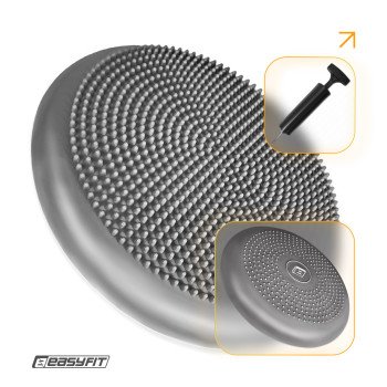 Балансувальна подушка масажна EasyFit Balance Cushion-A сіра + насос