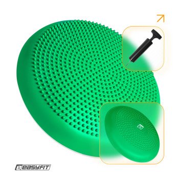 Балансувальна подушка масажна EasyFit Balance Cushion-A зелена + насос