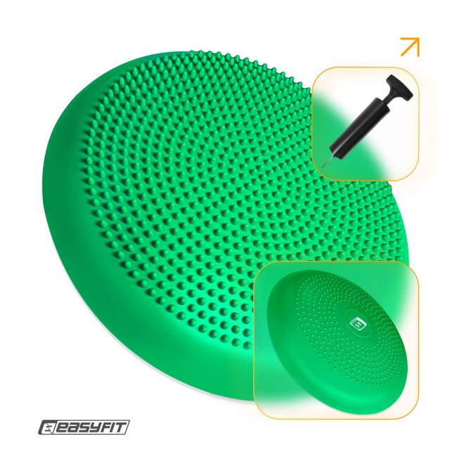 Балансувальна подушка масажна EasyFit Balance Cushion-A зелена + насос