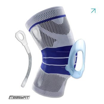 Бандаж (фіксатор) колінного суглоба з ребрами жорсткості та силіконовою вставкою. Розмір L