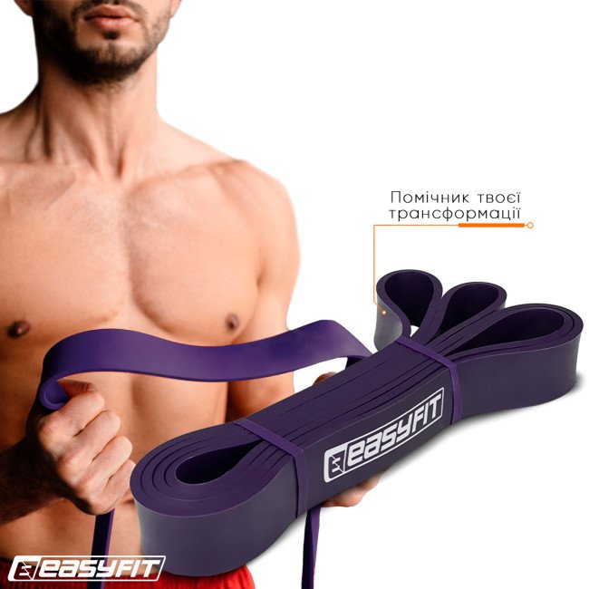 Гумова петля EasyFit 15-45 кг Фіолетова