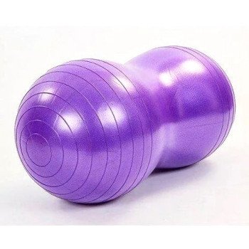 М'яч для фітнеса EasyFit Peanut 45х90 см фіолетовий (фітбол горіх-арахіс)