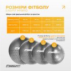 Фітбол 65 см EasyFit Hybrid сірий (фітбол напівмасажний)