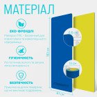 Килимок для йоги та фітнесу EasyFit TPE+TC 6 мм двошаровий + Чохол синій-жовтий