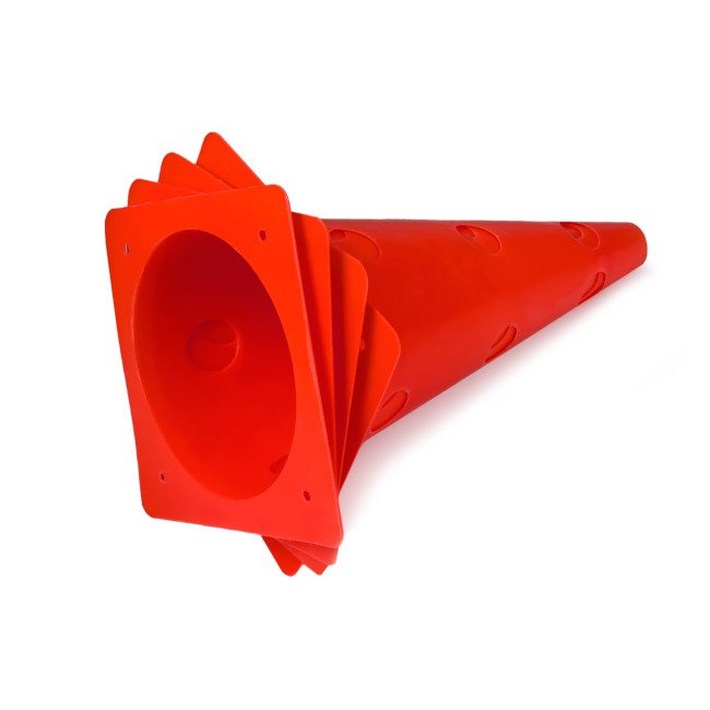 Конуси-фішки спортивні EasyFit 31 см (набір з 4 штук) червоні