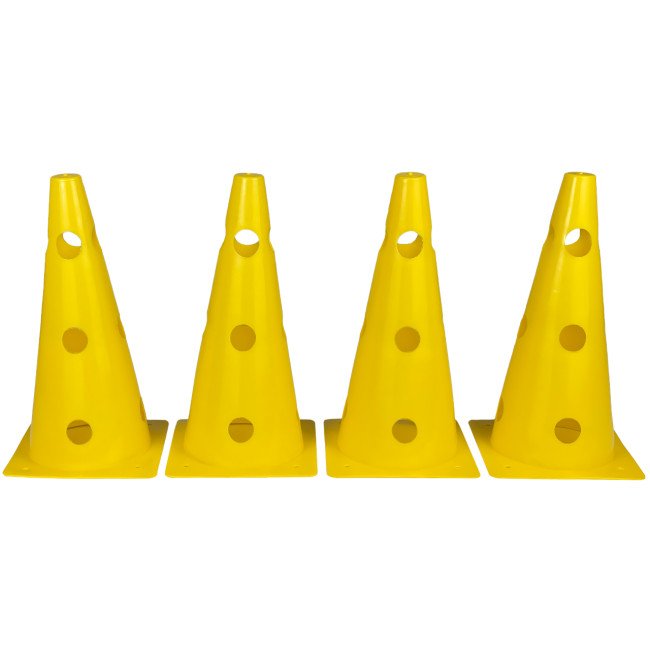 Конуси-фішки спортивні EasyFit 31 см (набір з 4 штук) жовті