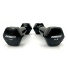 Гантель для фітнесу 0.5 кг EasyFit із вініловим покриттям чорна