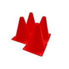 Конуси-фішки спортивні EasyFit 17 см (набір з 4 штук) червоні