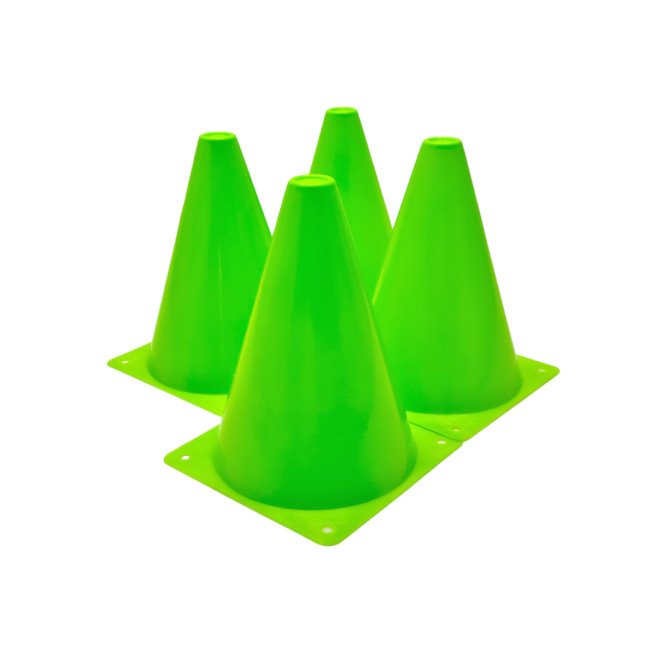 Конуси-фішки спортивні EasyFit 17 см (набір з 4 штук) зелені