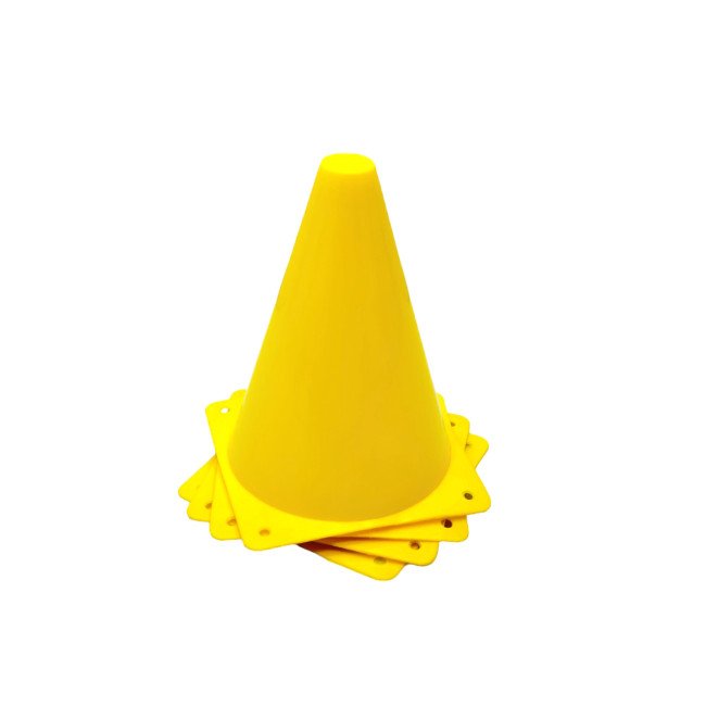 Конуси-фішки спортивні EasyFit 17 см (набір з 4 штук) жовті