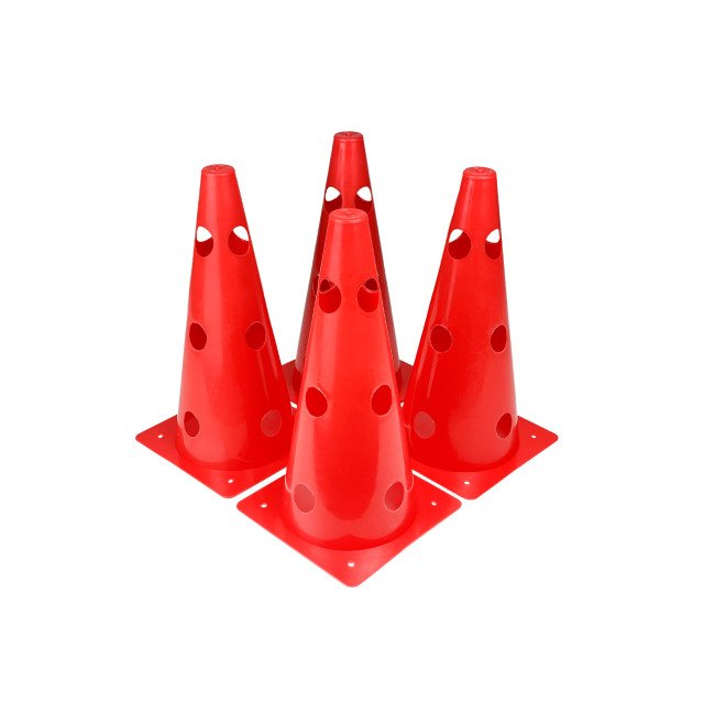 Конуси-фішки спортивні EasyFit 31 см (набір з 4 штук) червоні
