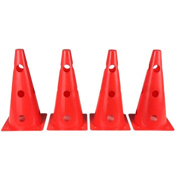 Конуси-фішки спортивні EasyFit 31 см (набір з 4 штук) червоні