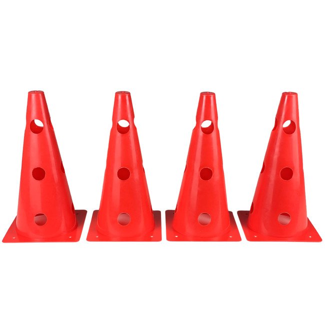 Конуси-фішки спортивні EasyFit 31 см (набір з 4 штук) червоні