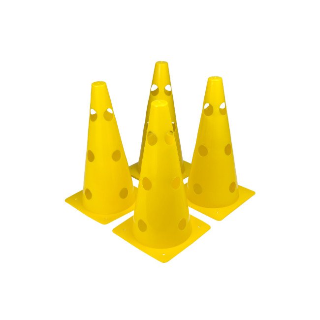 Конуси-фішки спортивні EasyFit 31 см (набір з 4 штук) жовті