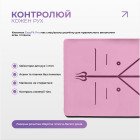 Килимок для йоги професійний EasyFit Pro каучук 5 мм Рожевий