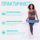 Килимок для йоги та фітнесу EasyFit TPE+TC 6 мм двошаровий блакитний-синій