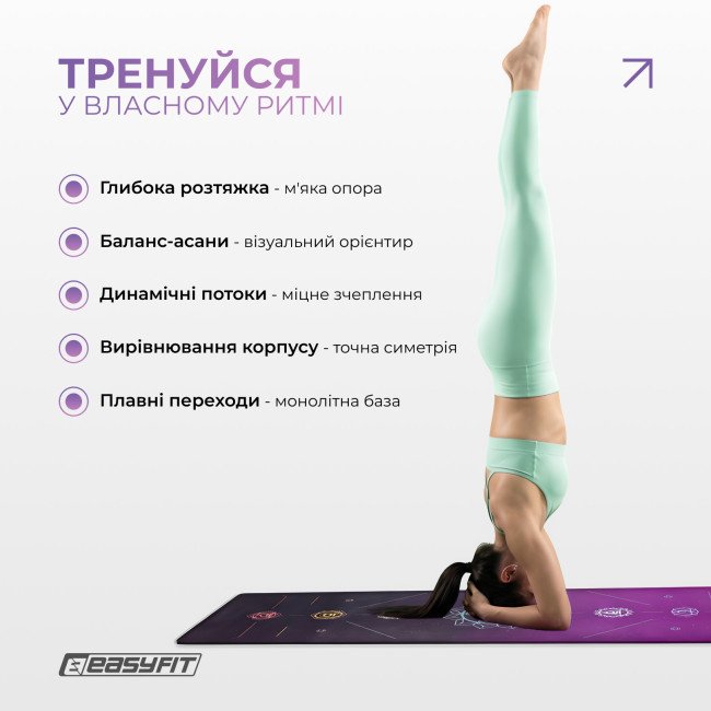 Килимок для йоги EasyFit Chakra Flow (замша-каучук)