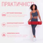 Килимок для йоги та фітнеса EasyFit TPE+TC 6мм двошаровий + Чохол червоний з чорним