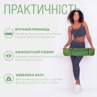 Килимок для йоги та фітнеса EasyFit TPE+TC 6мм двошаровий + Чохол зелений з сірим