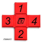 Крос-мат для стрибків EasyFit спортивний складаний (червоний)