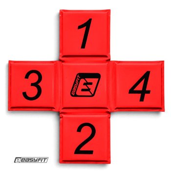 Крос-мат для стрибків EasyFit спортивний складаний (червоний)