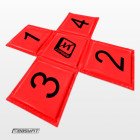 Крос-мат для стрибків EasyFit спортивний складаний (червоний)