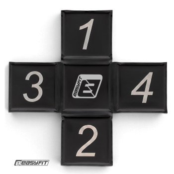 Крос-мат для стрибків EasyFit спортивний складаний (чорний)