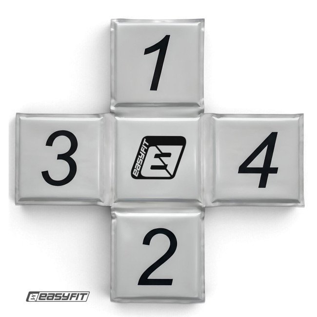 Крос-мат для стрибків EasyFit спортивний складаний (сірий)