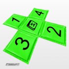 Крос-мат для стрибків EasyFit спортивний складаний (зелений)