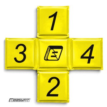 Крос-мат для стрибків EasyFit спортивний складаний (жовтий)