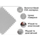 Татамі мат EasyFit SwallowTail 4 шт (60х60х1 см) пазл хвіст ластівки сірий