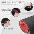 Килимок для йоги та фітнесу EasyFit TPE+TC 6мм двошаровий чорний-червоний