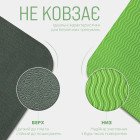 Килимок для йоги та фітнесу EasyFit TPE+TC 6мм двошаровий чорно-зелений