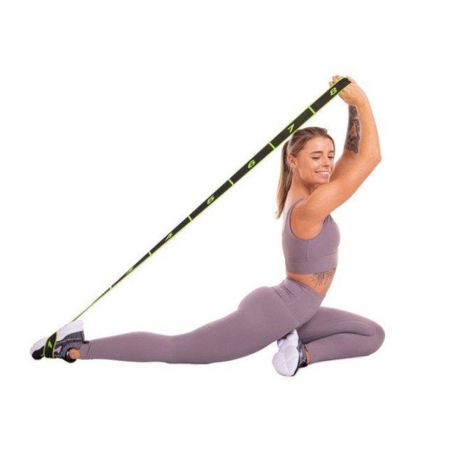 Еспандер стрічка EasyFit з петлями для тренувань жовтий (EASY)