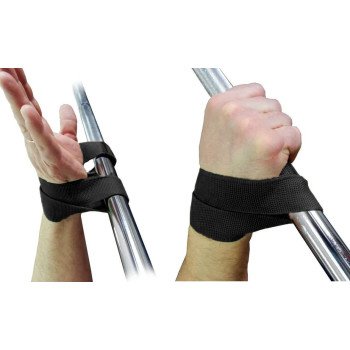 Лямки атлетичні EasyFit для турніка та поперечини чорні 