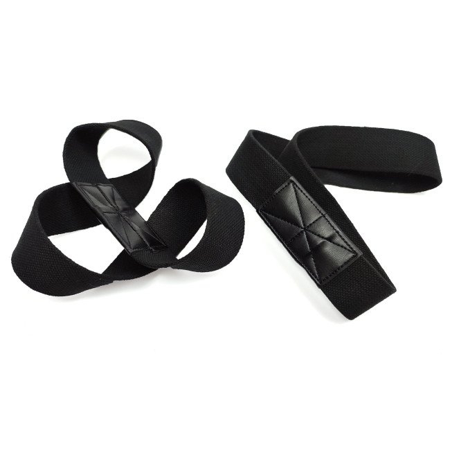 Лямки атлетичні EasyFit для турніка та поперечини чорні 