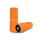 Масажний ролик EasyFit Grid Roller 33 см v.1.2 із заглушками з обох сторін (оранжевий)