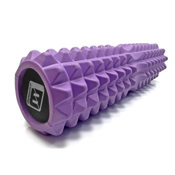Масажний ролик EasyFit Solid Grid Roller 45 см v.2.2s фіолетовий