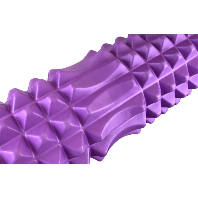 Масажний ролик EasyFit Solid Grid Roller 45 см v.2.2s фіолетовий