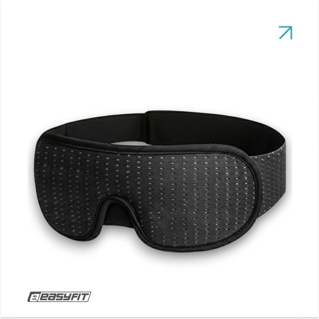 Маска для сну 3D EasyFit Dream з ефектом пам’яті (чорна)