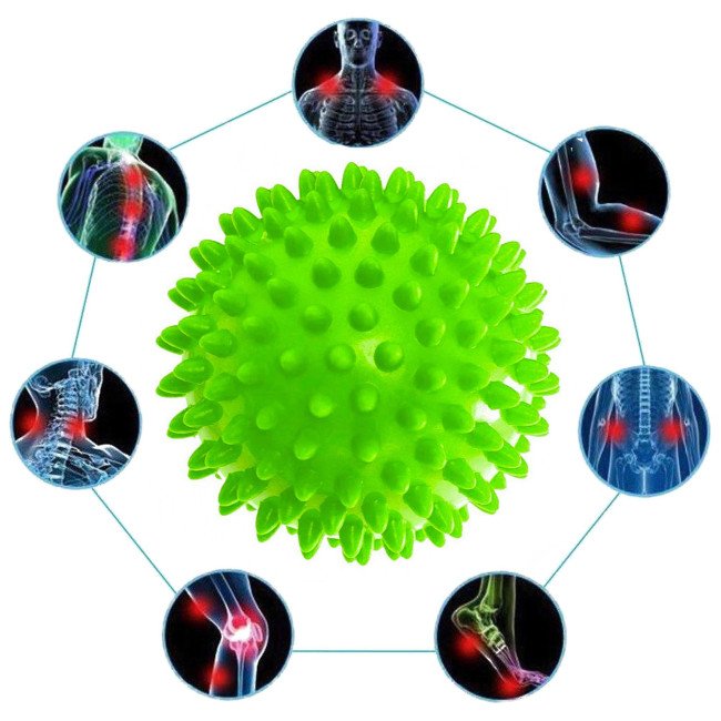 Масажний м'ячик EasyFit PVC 7.5 см м'який (надувний) зелений