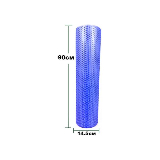 Масажний ролик EasyFit Foam Roller 90 см Синій