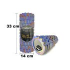 Масажний ролик EasyFit Grid Roller 33 см v.1.1 Multi Синій