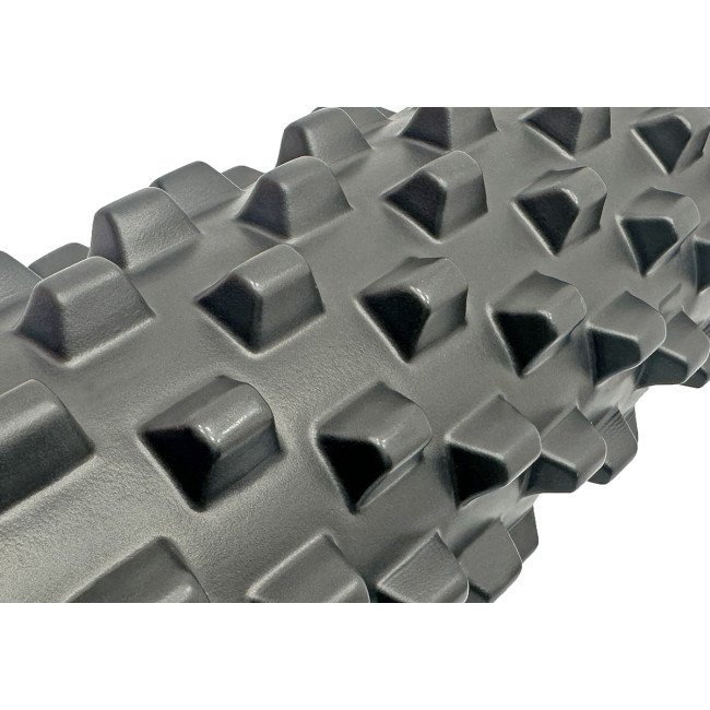 Масажний ролик EasyFit Grid Roller PRO 45 см Чорний