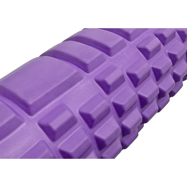Масажний ролик EasyFit Grid Roller 45 см v.2.1 Фіолетовий