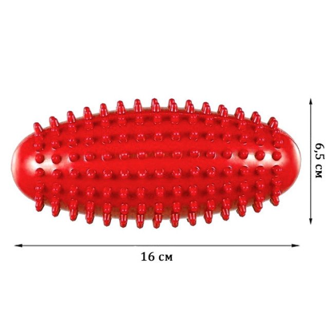 Масажний ролик Almond EasyFit овальний з шипами червоний